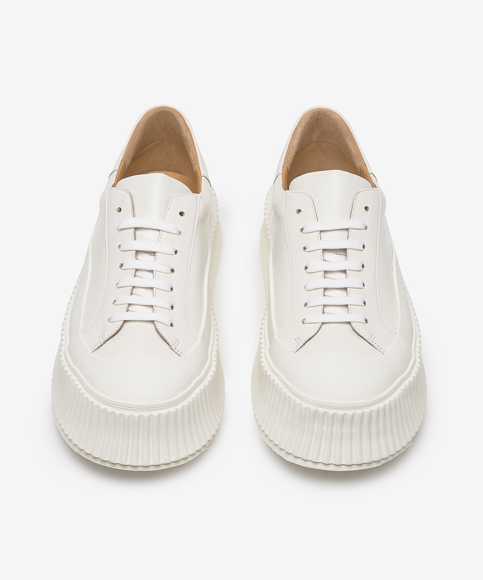 JIL SANDER JI32535A 15621 100 LEATHER PLATFORM SNEAKERS JIL SANDER JI32535A 15621 100 LEATHER PLATFORM SNEAKERS