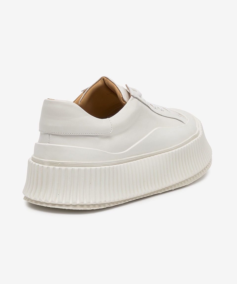 JIL SANDER JI32535A 15621 100 LEATHER PLATFORM SNEAKERS JIL SANDER JI32535A 15621 100 LEATHER PLATFORM SNEAKERS
