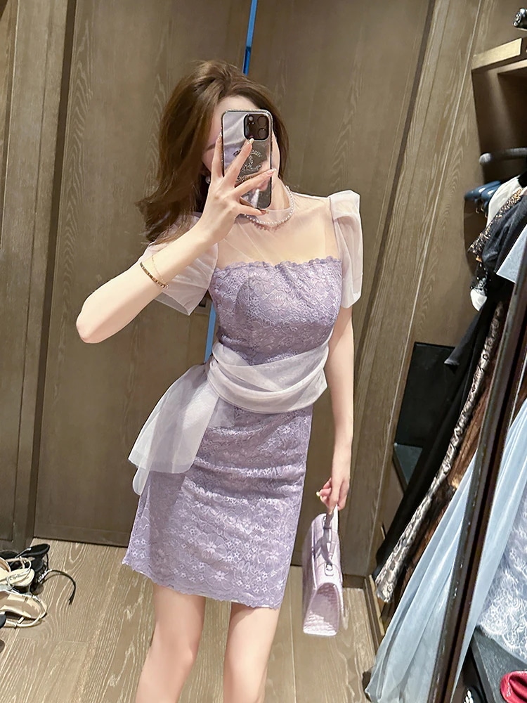 夏 レースワンピース ショート丈 タイトスカート 小柄 ル ドレス パーティー キャバ 着痩せ 大人 お呼ばれ 同窓会 披露宴 卒業式 結婚式 ウェディング 二次会 成人式 mdprevattcaulkingandwaterproofing.com