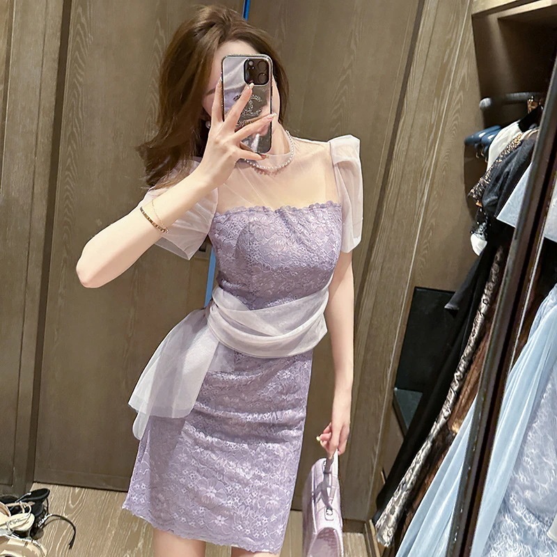 夏 レースワンピース ショート丈 タイトスカート 小柄 ル ドレス パーティー キャバ 着痩せ 大人 お呼ばれ 同窓会 披露宴 卒業式 結婚式 ウェディング 二次会 成人式 mdprevattcaulkingandwaterproofing.com