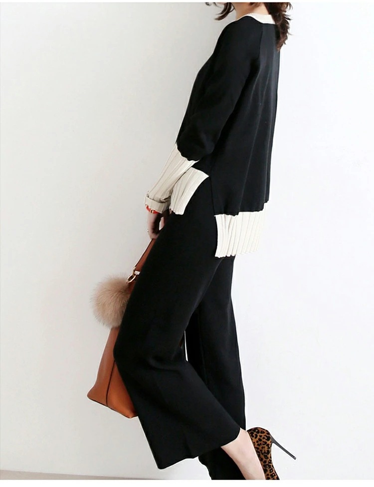 【2025新作】ニットセットアップ レディース 春 秋冬服 長袖 ニットトップス ニットパンツ ボトムス きれいめ フェミニン カジュアル ブラック ニット 20代 30代 40代 50代 60代 ゆ 【2025新作】ニットセットアップ レディース 春 秋冬服 長袖 ニットトップス ニットパンツ ボトムス きれいめ フェミニン カジュアル ブラック ニット 20代 30代 40代 50代 60代 ゆ