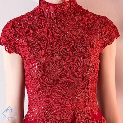 即納特価 カラードレス 安い ロングドレス 赤 イ : レディース服 最新品得価