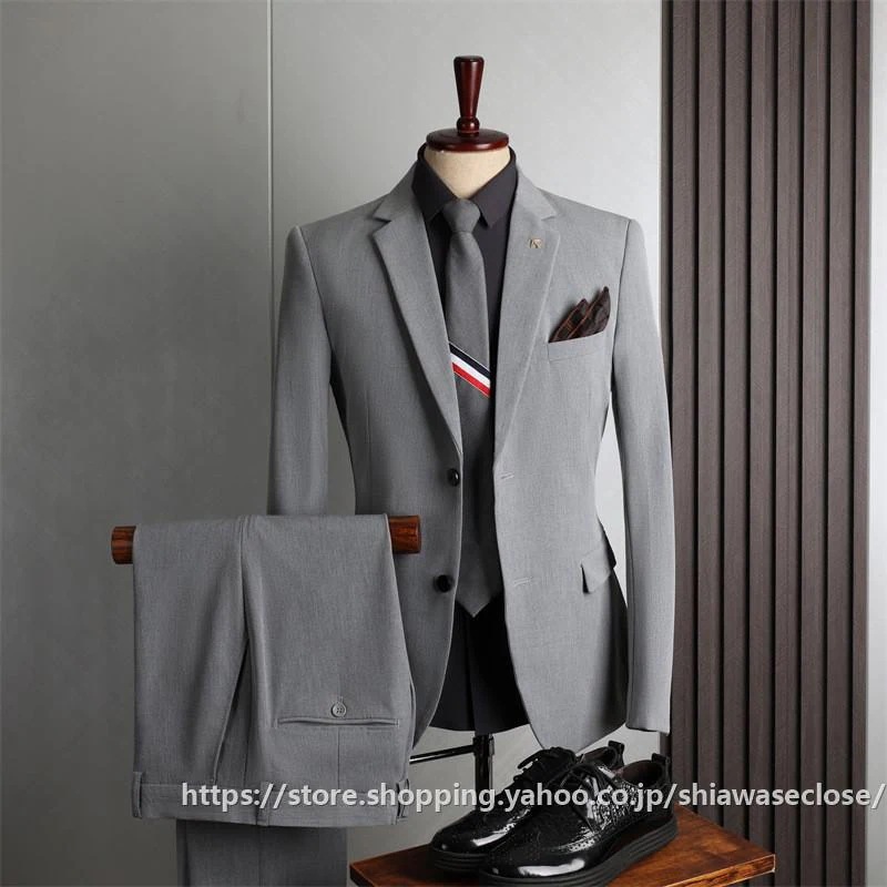 スーツ メンズ スーツセットアップ 上下セット ビジネススーツ無地 スリム カジュアルスーツ フォーマルスーツ 洗える 紳士服 通勤 結婚式 スーツ メンズ スーツセットアップ 2点セット 上下セット ビジネス