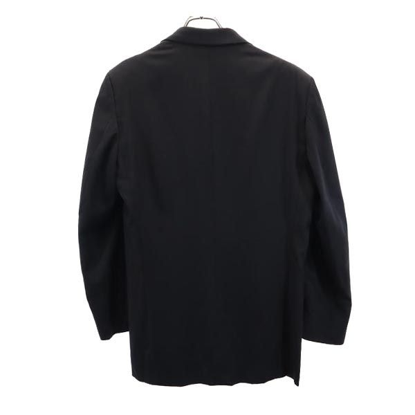 イタリア製 長袖 ウール100％ テーラードジャケット 46 ブラック メンズ