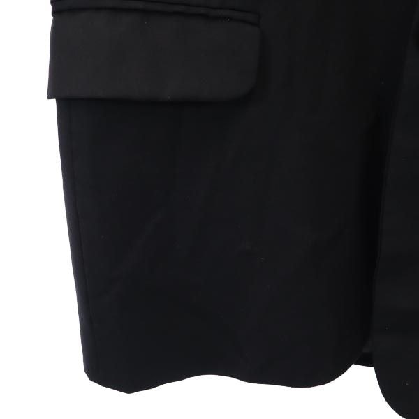 イタリア製 長袖 ウール100％ テーラードジャケット 46 ブラック メンズ