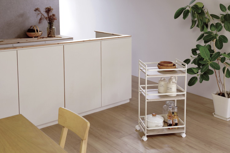 棚 ラック キャスターワゴン すき間 隙間収納 おしゃれ 北欧モダン キッチン収納 スチール 3段