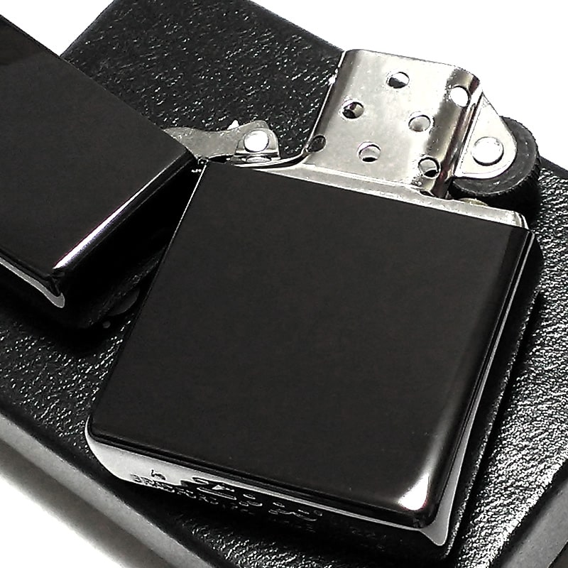 ZIPPO ブラック チタンコーティング かっこいい ジッポ ライター 黒 鏡面 シンプル 無地 おしゃれ メンズ ギフト プレゼント