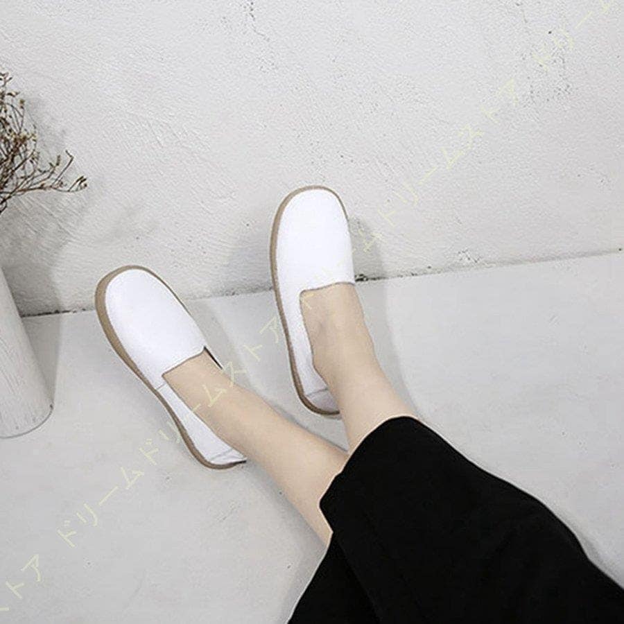 【今日の新品】【安く売る】スリッポン スニーカー レディース 厚底 軽い 大きいサイズ 美脚 フラットシューズ 白 疲れない 履きやすい レザー ローカット おしゃれ