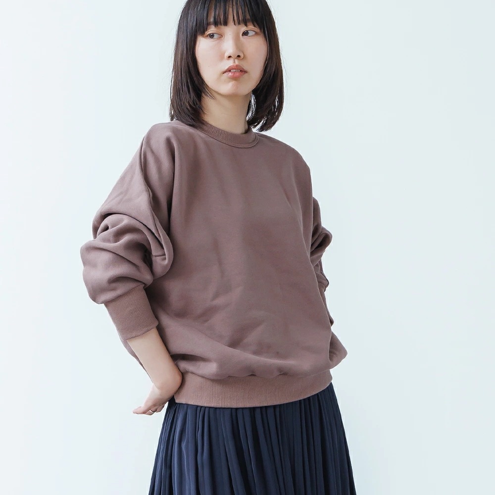 【2024秋冬】TRAVAIL MANUEL トラバイユマニュアル 起毛裏毛ドルマンプルオーバー ドルマン プルオーバー リブ スウェット 裏起毛 カジュアル 秋冬 2024AW