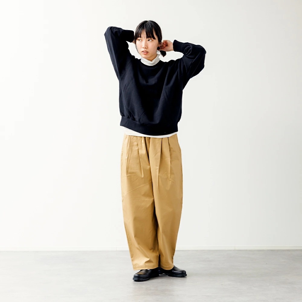 【2024秋冬】TRAVAIL MANUEL トラバイユマニュアル 起毛裏毛ドルマンプルオーバー ドルマン プルオーバー リブ スウェット 裏起毛 カジュアル 秋冬 2024AW