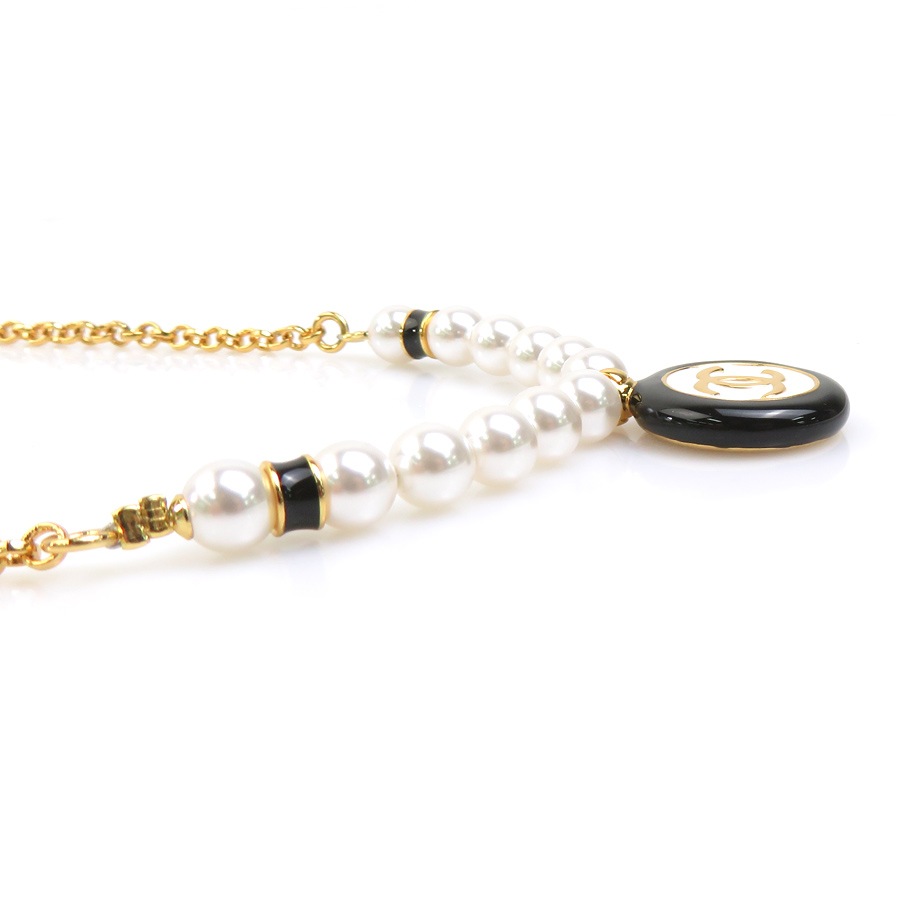 シャネル CHANEL ネックレス メタル/フェイクパール ゴールド×ブラック×ホワイト レディース r10738g シャネル CHANEL ネックレス メタル/フェイクパール ゴールド×ブラック×ホワイト レディース r10738g