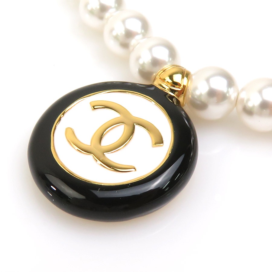 シャネル CHANEL ネックレス メタル/フェイクパール ゴールド×ブラック×ホワイト レディース r10738g シャネル CHANEL ネックレス メタル/フェイクパール ゴールド×ブラック×ホワイト レディース r10738g