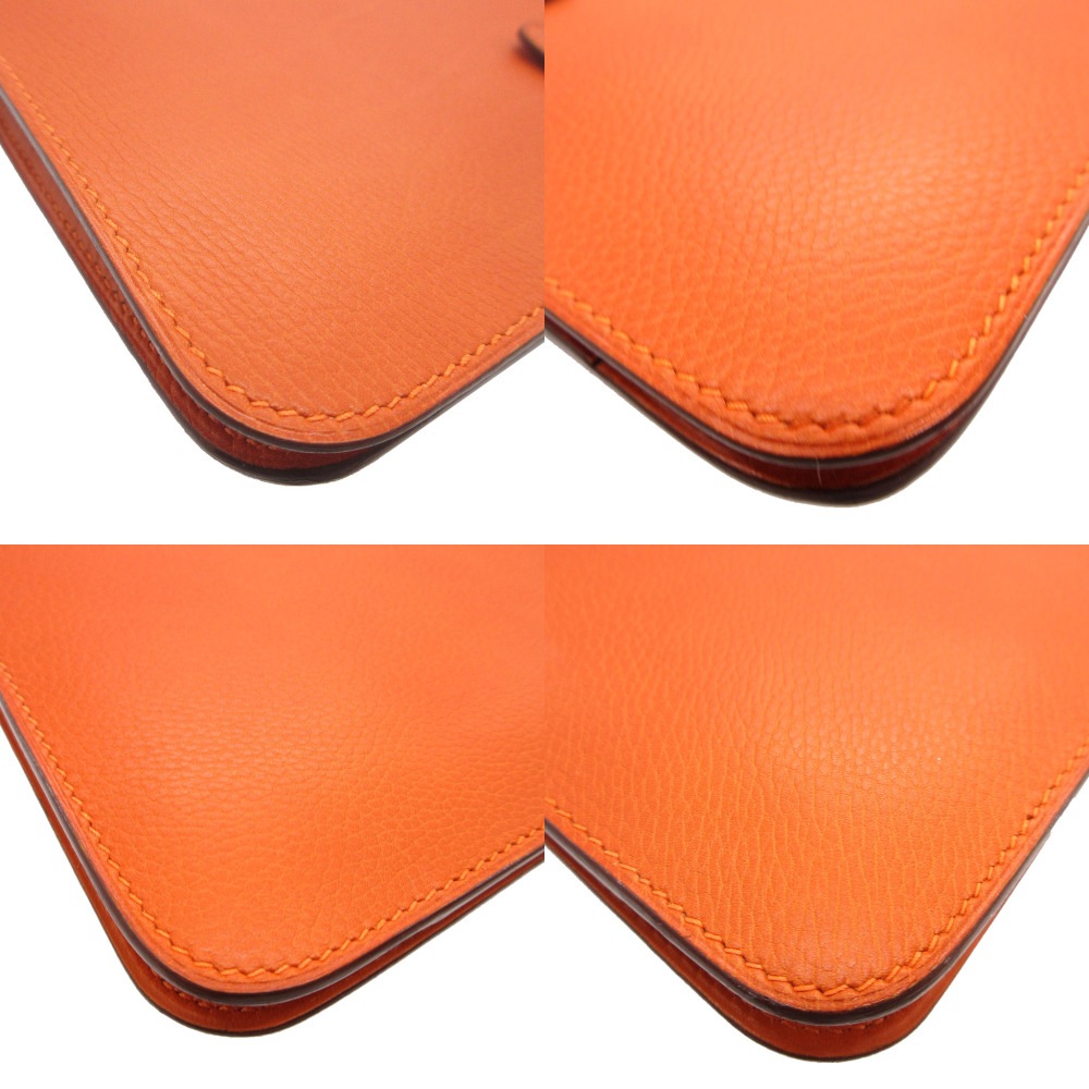 美品 ドゴンGM 長財布 トゴ/トゴ オレンジ J刻印 0758【中古】 ユニセックス 美品 ドゴンGM 長財布 トゴ/トゴ オレンジ J刻印 0758【中古】 ユニセックス