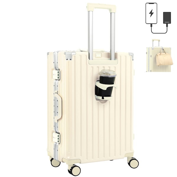 アウトレット特価！【新品】JOYme アルミフレーム☆スーツケース☆TSAロック搭載♪シルバー☆Lサイズ キャリー ケース バッグ 海外旅行 アウトレット特価！新品JOYme アルミフレーム☆スーツケース☆TSA