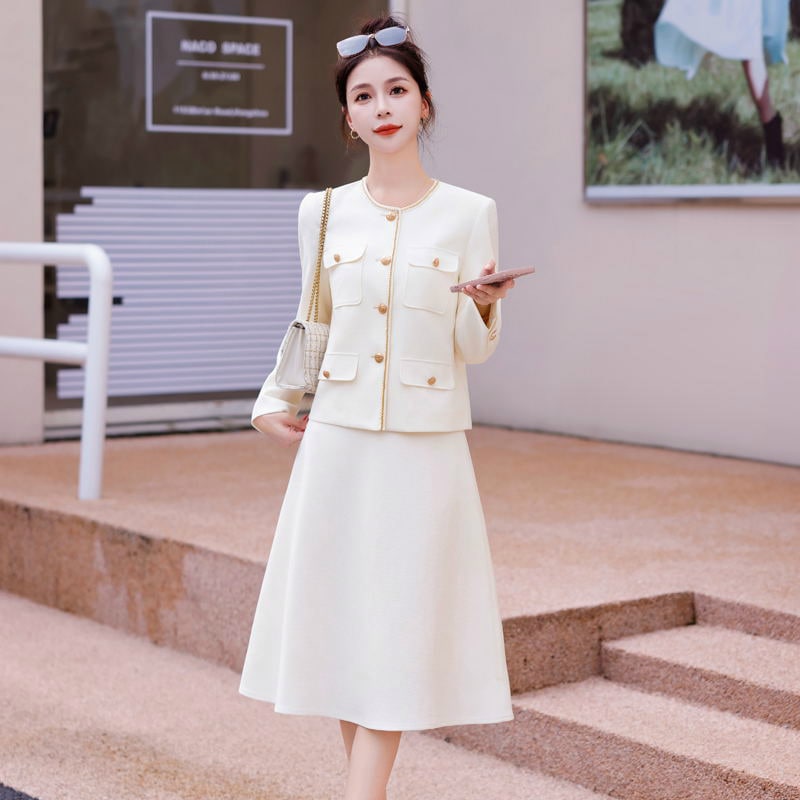 スーツセット レディース スカートスーツ ママスーツ 卒園式 卒業式 入園式 入学式 大きいサイズ お呼ばれ 披露宴 結婚式 パーティー 同窓会 30代 40代 50代 ブラック ホワイト セットア