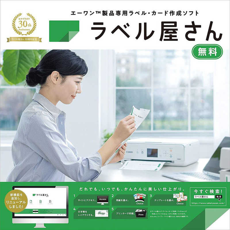 エーワン　ラベルシールインクジェット四辺余白付角丸(A4サイズ10面500枚)　28914
