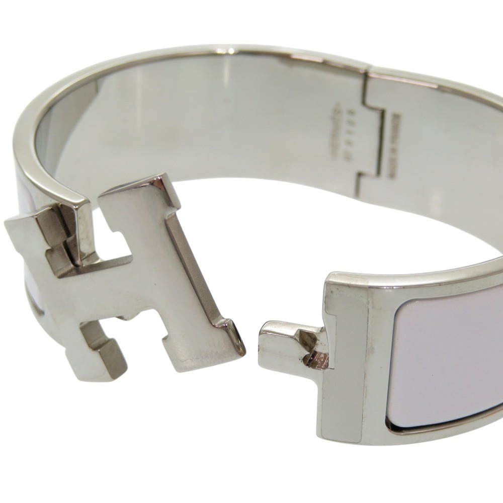 美品 Hモチーフ クリッククラックGM バングル メタル/メタル ホワイト 1154【中古】 レディース 美品 Hモチーフ クリッククラックGM バングル メタル/メタル ホワイト 1154【中古】 レディース