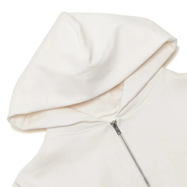 パーカー フーディー フリースジップアップ ホワイト メンズ LosAngeles Apparel HF-10 WHITE