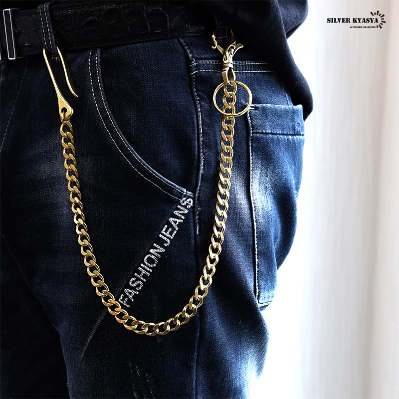 唐草クリップウォレットチェーン ゴールド [wc034]