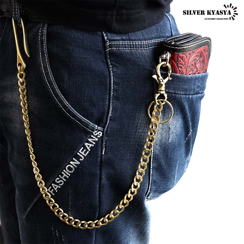 唐草クリップウォレットチェーン ゴールド [wc034]