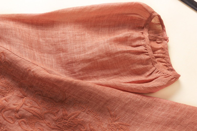 ブラウス シャツブラウス レディース トップス シャツ 半袖 半そで 五分袖 vネック 麻100％