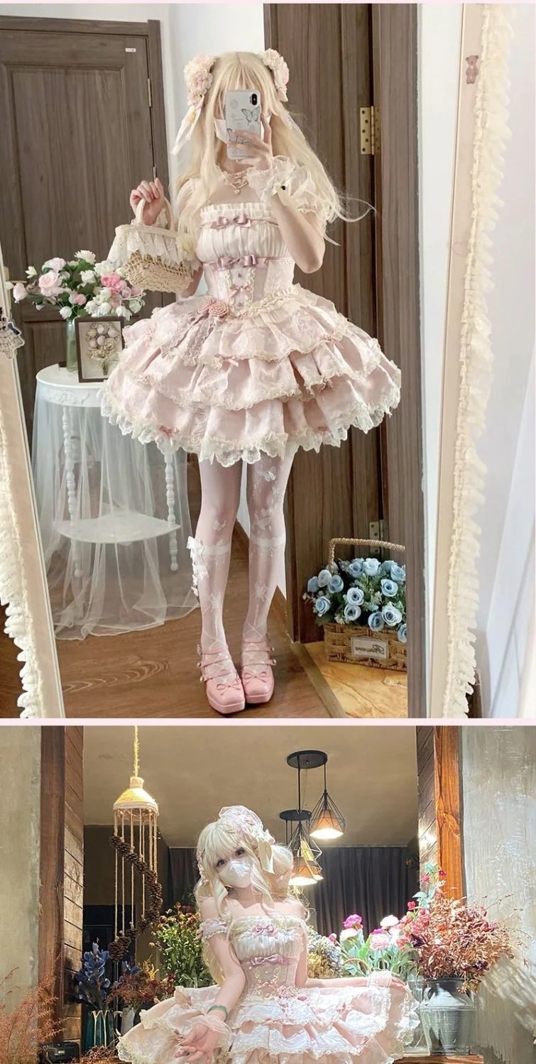 シルバームーンライガイロリータスタイル人形セクシーなスリングデイリードレスワンピースドレスドレス