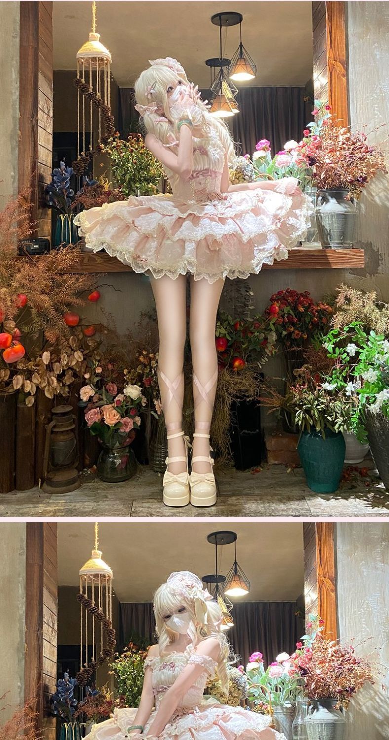 シルバームーンライガイロリータスタイル人形セクシーなスリングデイリードレスワンピースドレスドレス