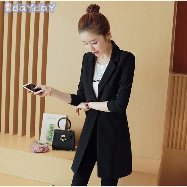 テーラードジャケット ロング レディース テーラード 長袖 ライトアウター コート フォーマル スーツ 黒 ブラック ジャケット オフィス 通勤/OL 秋 yhz1701 テーラードジャケット ロング レディース テーラード 長袖 ライトアウター コート フォーマル スーツ 黒 ブラック ジャケット オフィス 通勤/OL 秋 yhz1701