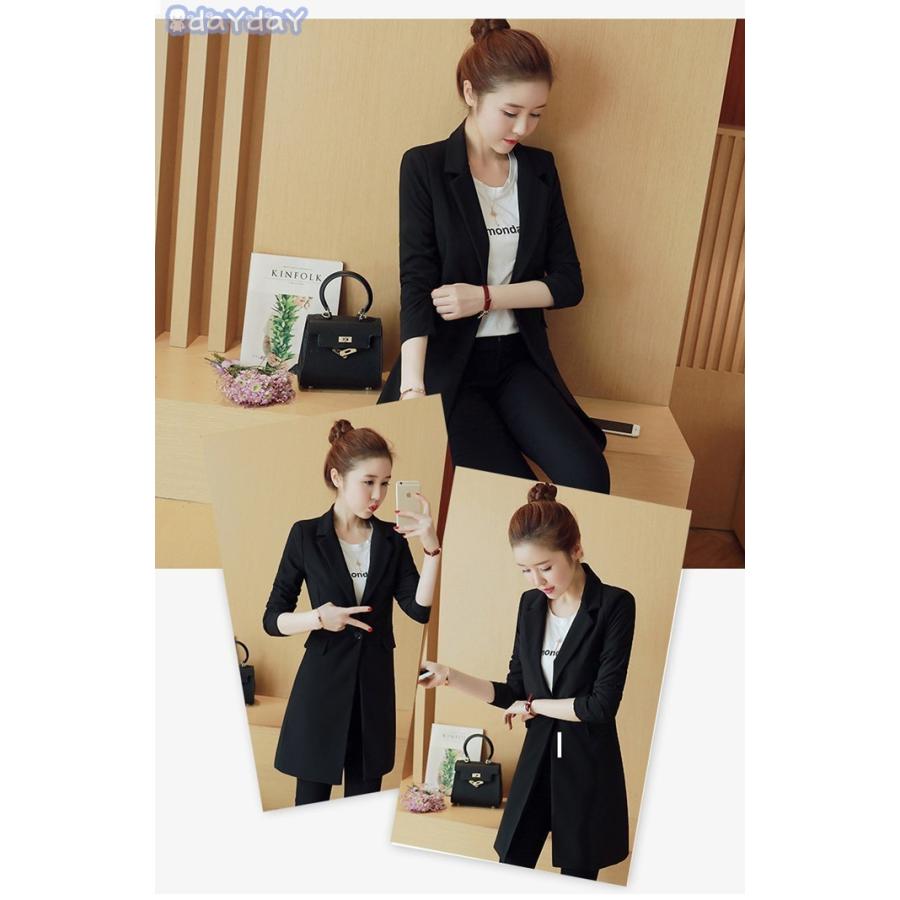 テーラードジャケット ロング レディース テーラード 長袖 ライトアウター コート フォーマル スーツ 黒 ブラック ジャケット オフィス 通勤/OL 秋 yhz1701 テーラードジャケット ロング レディース テーラード 長袖 ライトアウター コート フォーマル スーツ 黒 ブラック ジャケット オフィス 通勤/OL 秋 yhz1701