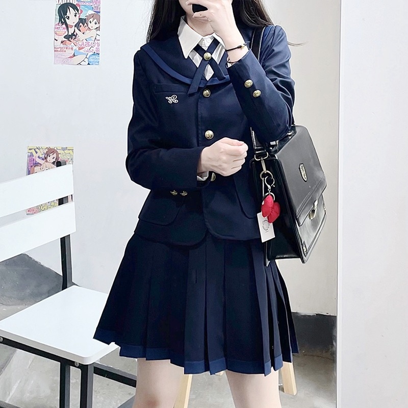 本日の限定商品 ジャケット JK制服スーツ ワンピース シャツ ブレザーレディース セットアップ かわいい セーラー服 通学 中学 女子高生 中学生 3点セット