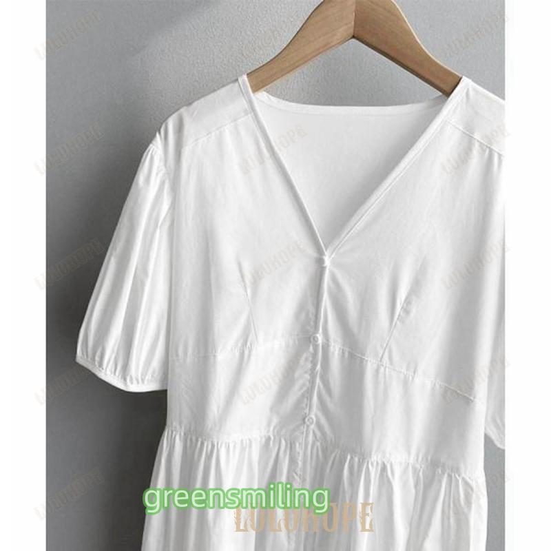 シャツワンピース パフスリーブレトロ風 シャツワンピース パフスリーブレトロ風