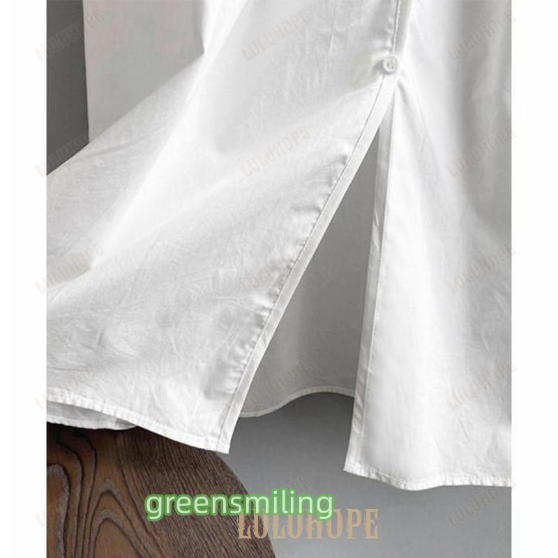 シャツワンピース パフスリーブレトロ風 シャツワンピース パフスリーブレトロ風