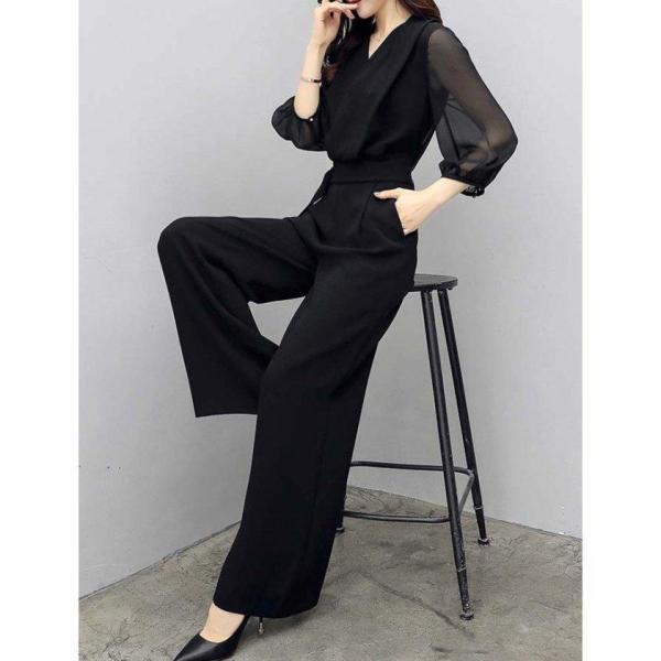 パーティードレス かっこいい パンツドレス 袖あり 長袖 結婚式 お呼ばれドレス 20代 30代 40代 オールインワン 黒 大きいサイズ 3L 4L パーティードレス かっこいい パンツドレス 袖あり 長袖 結婚式 お呼ばれドレス 20代 30代 40代 オールインワン 黒 大きいサイズ 3L 4L