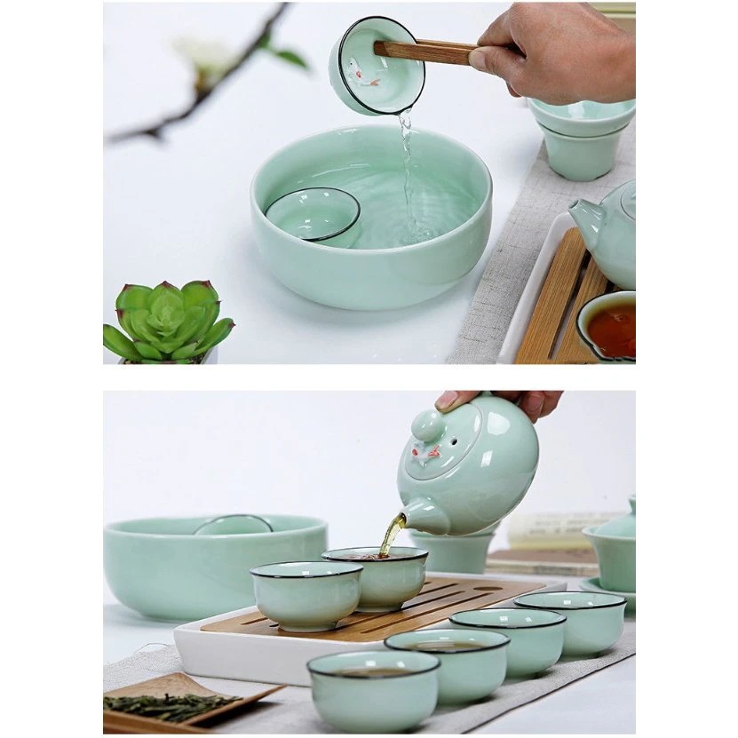 【超お得1つ買うと10個もらえる】急速出荷青磁カンフー茶器10頭セット茶器セット 急須 茶用品 茶道具 お茶 【超お得1つ買うと10個もらえる】急速出荷青磁カンフー茶器10頭セット茶器セット 急須 茶用品 茶道具 お茶