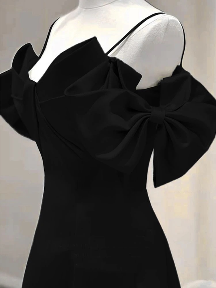 女性のための黒のイブニングドレス 2025 ハイエンド音楽卒業美術試験サスペンダードレス 女性のための黒のイブニングドレス 2025 ハイエンド音楽卒業美術試験サスペンダードレス