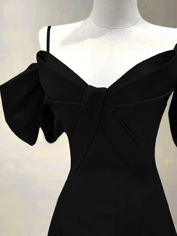 女性のための黒のイブニングドレス 2025 ハイエンド音楽卒業美術試験サスペンダードレス 女性のための黒のイブニングドレス 2025 ハイエンド音楽卒業美術試験サスペンダードレス