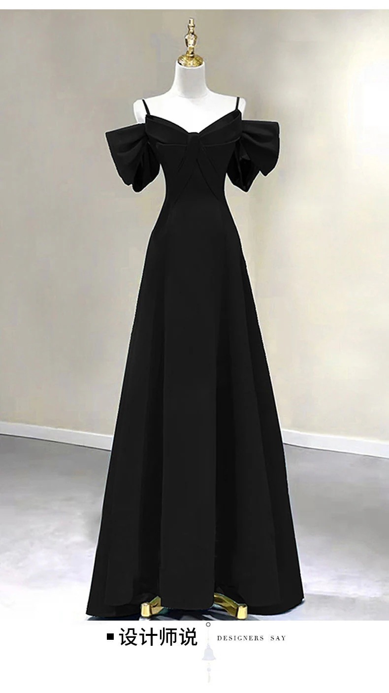 女性のための黒のイブニングドレス 2025 ハイエンド音楽卒業美術試験サスペンダードレス 女性のための黒のイブニングドレス 2025 ハイエンド音楽卒業美術試験サスペンダードレス