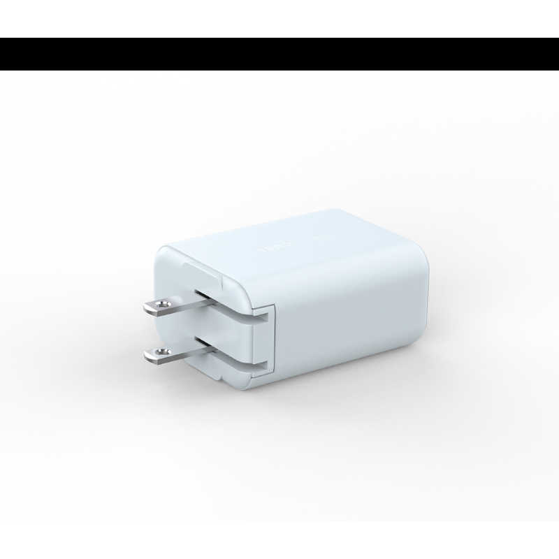 ファンマックスジャパン　CellCube 折り畳み式プラグ AC充電器 急速充電65W/PD×2ポート ［2ポート /USB Power Delivery対応］　CCAC14-LB