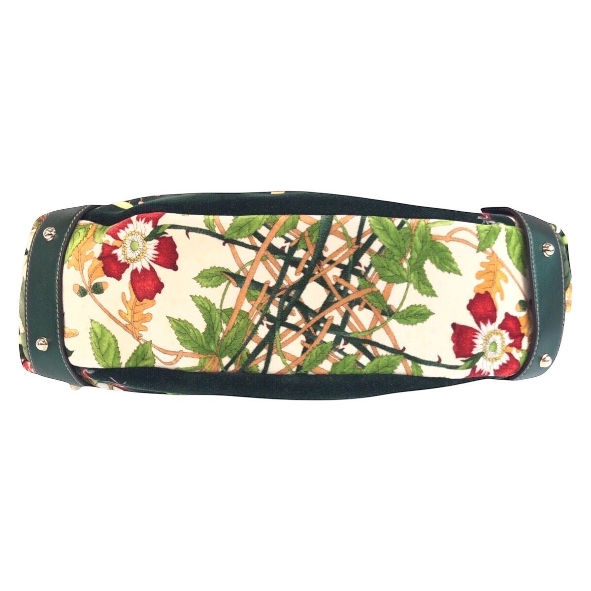 美品 ホースビット フローラルプリント グリーン マルチカラー シルバー金具 ベロア/レザー 137621 トートバッグ ショルダーバッグ レディース 501526 美品 ホースビット フローラルプリント グリーン マルチカラー シルバー金具 ベロア/レザー 137621 トートバッグ ショルダーバッグ レディース 501526