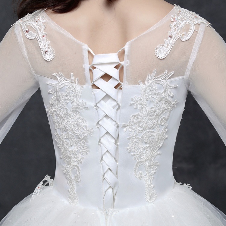 ドレス 衣装 ウエディングドレス 披露宴ドレス ロングドレス 長袖