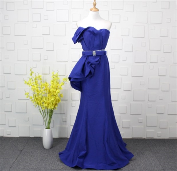 パーティードレス 短トレーン ファスナー 優雅なシルエット ピアノ演奏会/音楽会