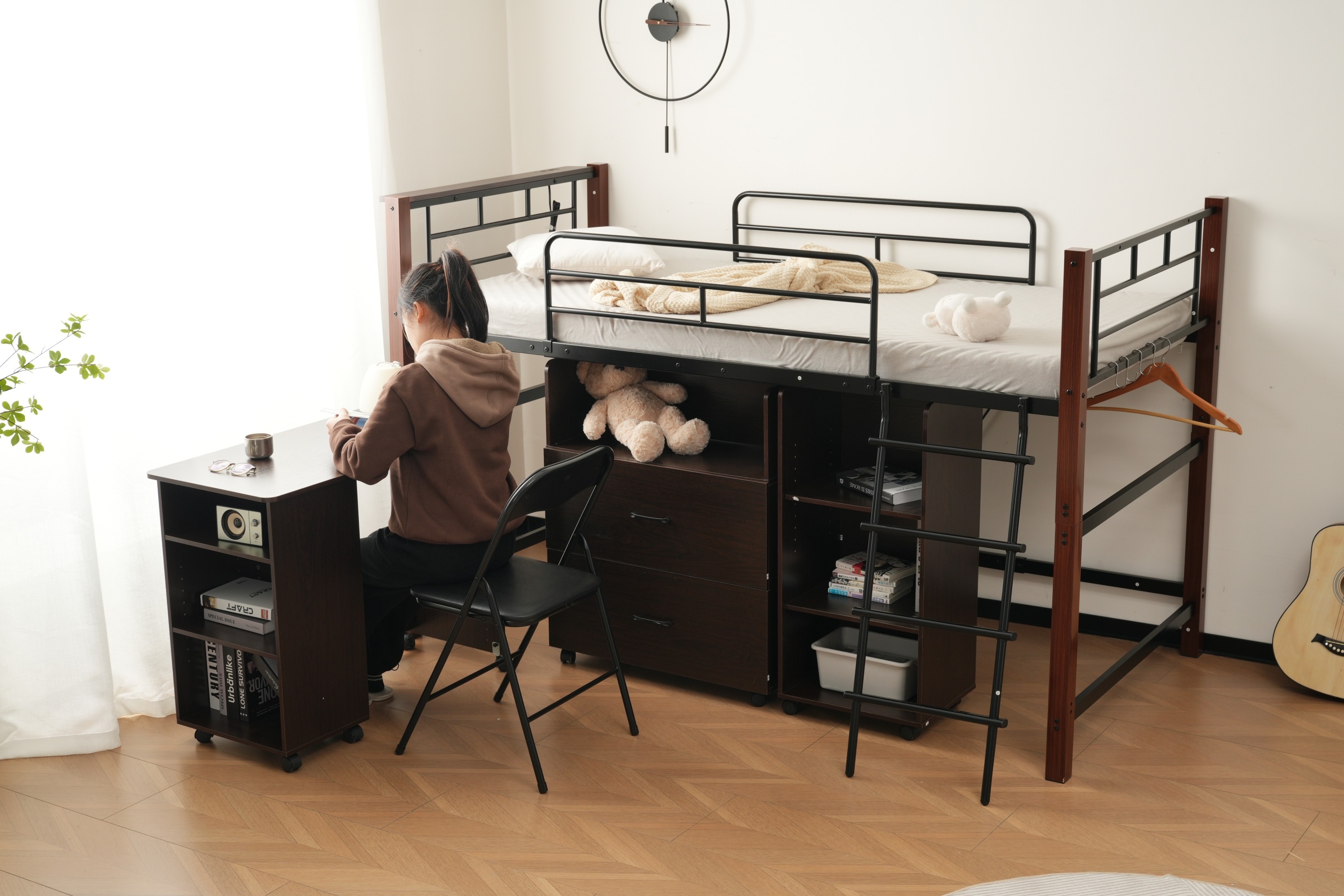 223【高さ130cm】システムベッド 4点セット ロフトベッド+デスク+収納ラック+シェルフ ロフトベッド 宮 コンセント 省スペース スチール 耐震 ベッド パイプ 金属 社員寮 学生寮 大人 223【高さ130cm】システムベッド 4点セット ロフトベッド+デスク+収納ラック+シェルフ ロフトベッド 宮 コンセント 省スペース スチール 耐震 ベッド パイプ 金属 社員寮 学生寮 大人