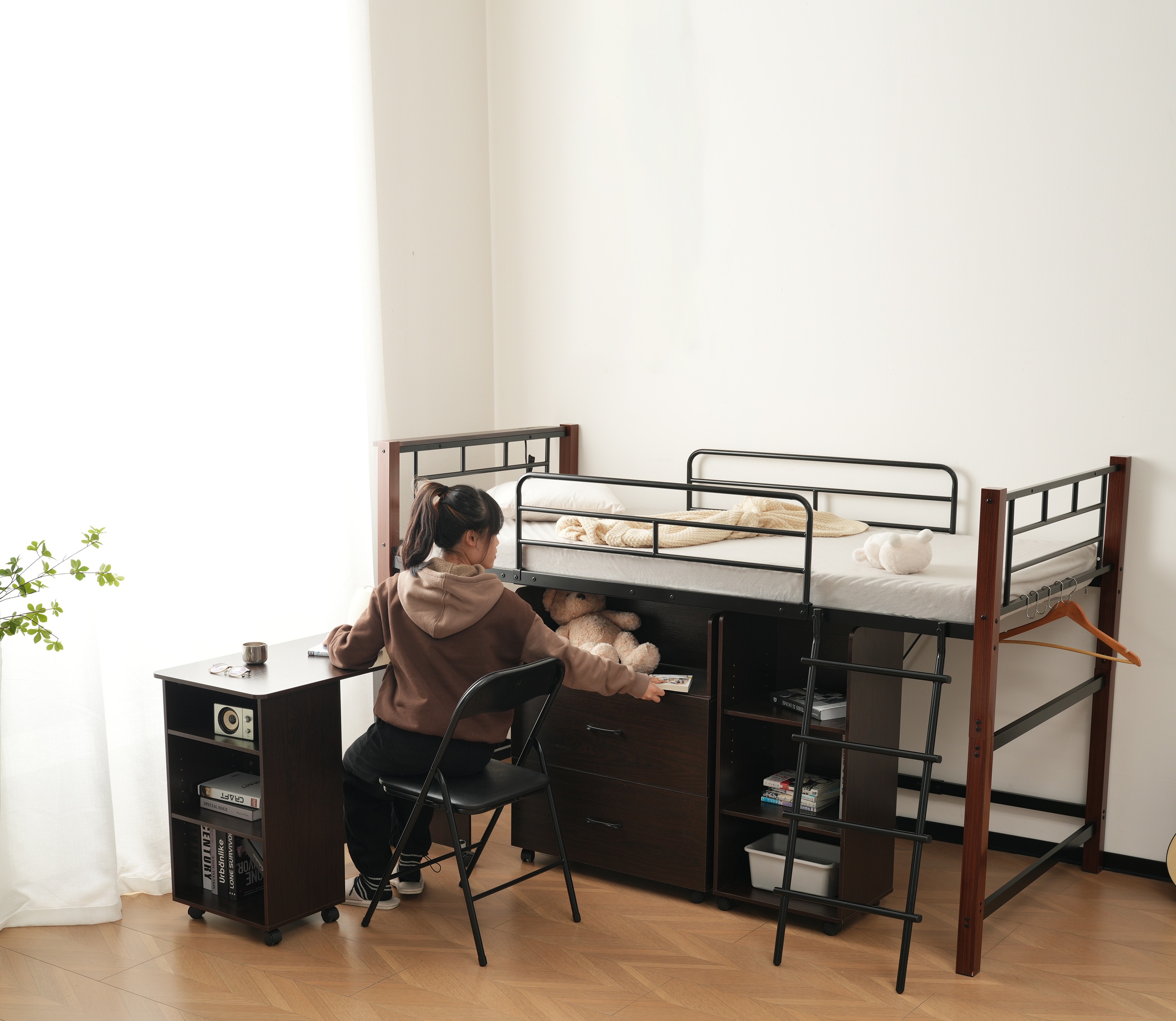 223【高さ130cm】システムベッド 4点セット ロフトベッド+デスク+収納ラック+シェルフ ロフトベッド 宮 コンセント 省スペース スチール 耐震 ベッド パイプ 金属 社員寮 学生寮 大人 223【高さ130cm】システムベッド 4点セット ロフトベッド+デスク+収納ラック+シェルフ ロフトベッド 宮 コンセント 省スペース スチール 耐震 ベッド パイプ 金属 社員寮 学生寮 大人