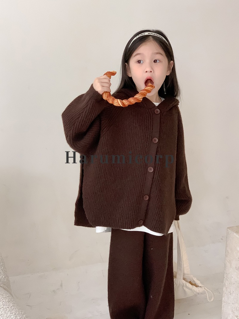 セットアップ キッズ 子供服 女の子 トップス 長袖 ニットセーター ロングパンツ 長ズボン 上下セット ジュニア おしゃれ 可愛い 春秋 韓国子供服 ベビー服 通学 通園 160cm 150 140