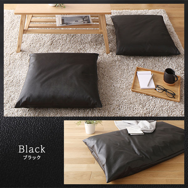 長座布団 ブラウン 単品 ロング クッション ボリューム シート 68x120 cm 合皮