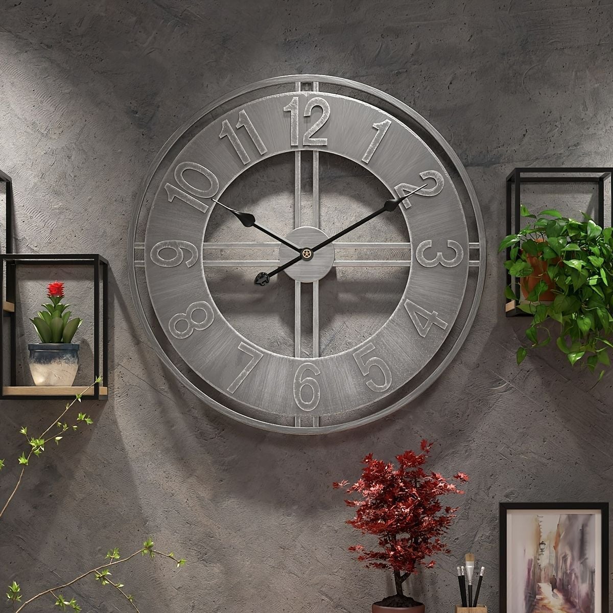 掛け時計 メタル アイアン ラウンド サイレントクロック 柱時計 ウォールクロック 単三電池 バッテリー式 シンプル レトロ シルバーカラー インテリア 装飾品 掛け時計 メタル アイアン ラウンド サイレントクロック 柱時計 ウォールクロック 単三電池 バッテリー式 シンプル レトロ シルバーカラー インテリア 装飾品
