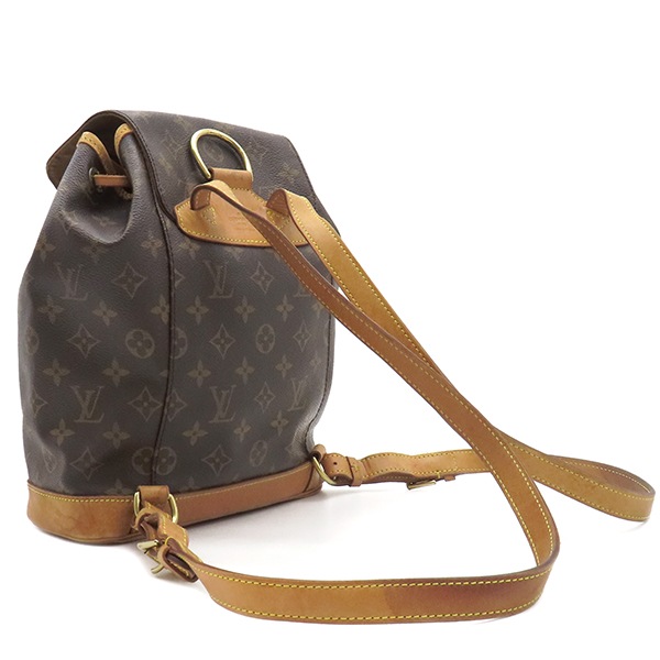 ルイヴィトン LOUIS VUITTON リュック・デイパック モンスリ MM モノグラムキャンバス モノグラム ゴールド金具 茶 バッグパック M51136 SP0928【中古】