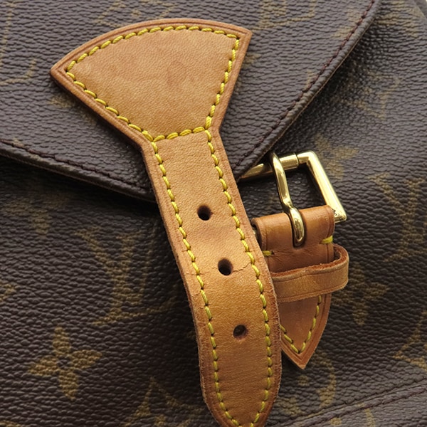 ルイヴィトン LOUIS VUITTON リュック・デイパック モンスリ MM モノグラムキャンバス モノグラム ゴールド金具 茶 バッグパック M51136 SP0928【中古】