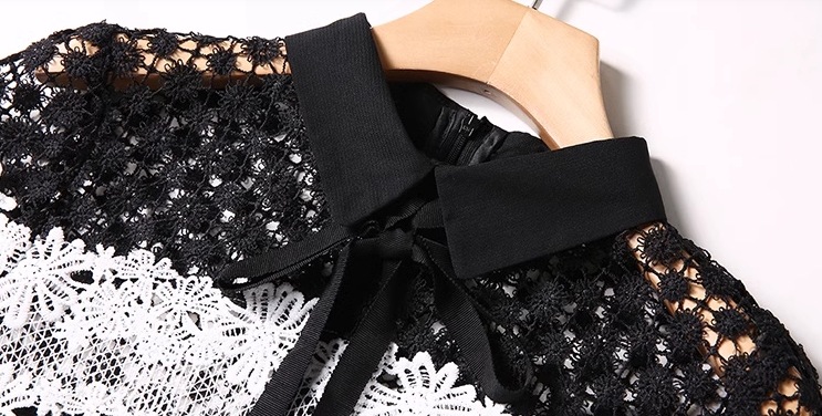 レディース ドレス ミモレ ロング 半袖 フレア スリム 細身 Aライン フェミニン レース シフォン ファスナー 切り替えデザイン ドッキング かわいい 大人可愛い きれいめ カジュアル 上品