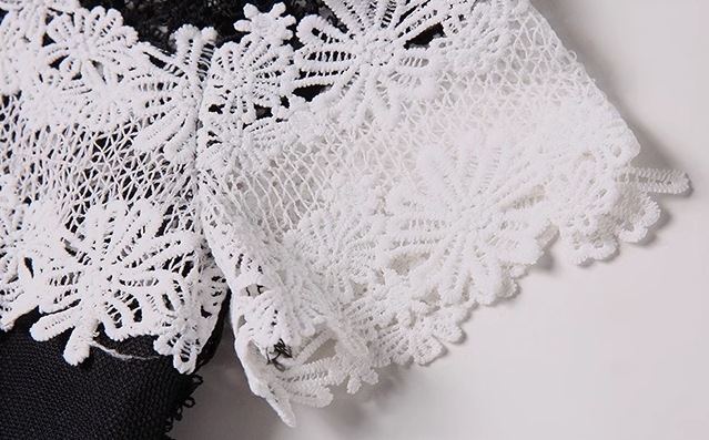 レディース ドレス ミモレ ロング 半袖 フレア スリム 細身 Aライン フェミニン レース シフォン ファスナー 切り替えデザイン ドッキング かわいい 大人可愛い きれいめ カジュアル 上品